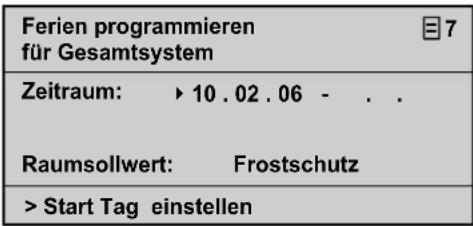 VAILLANT calorMATIC 430 - Ferienzeit programmieren - 1