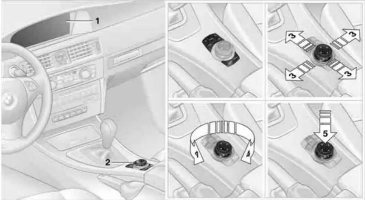 Automotive interior control panel with numbered instructions for setting controls and adjustment keys