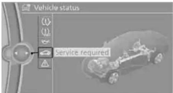 Vehicle status Service required