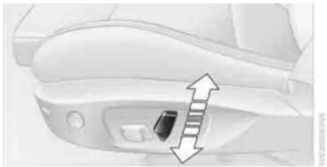 Top-down view of a car interior showing a vehicle and directional arrow (no text or symbols)