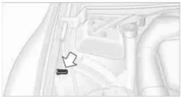 Interior view of a vehicle showing a car seatbelt and dashboard (no text or symbols visible)