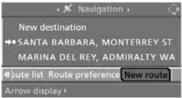 Navigation New destination SANTA BARBARA, MONTERREY ST MARINA DEL REY, ADMIRALTY WA Route list Route preference New route Arrow display >