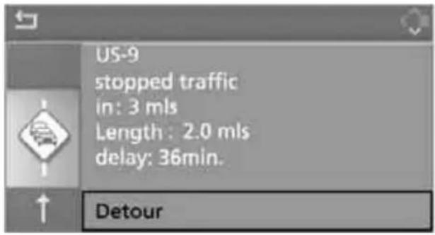 US-9 stopped traffic in: 3 mls Length : 2.0 mls delay: 36min. Detour
