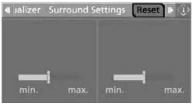 Jalizer Surround Settings Reset min. max. min. max.