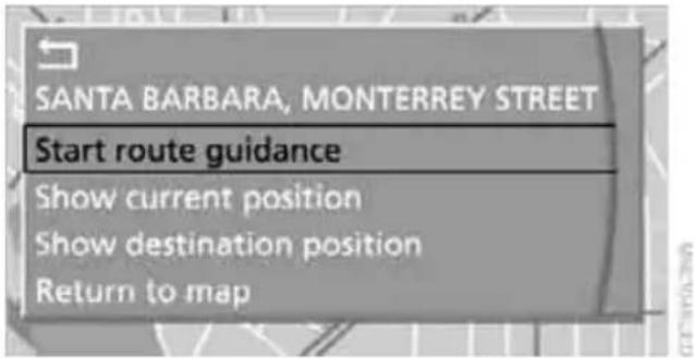 SANTA BARBARA, MONTERREY STREET Start route guidance Show current position Show destination position Return to map