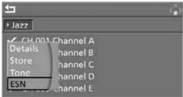 Jazz CH 001 Channel A Details channel B Store channel C Tone channel D ESN channel E