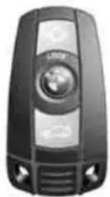 Black and white photo of a car with a circular emblem on the side (no visible text or symbols)