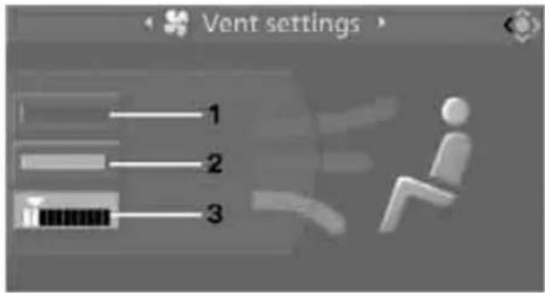 Vent settings 1 2 3