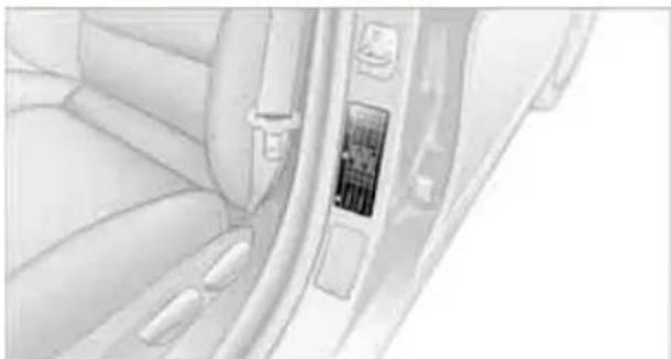 Interior view of a car showing the door, seatbelt, and dashboard (no text or symbols visible)
