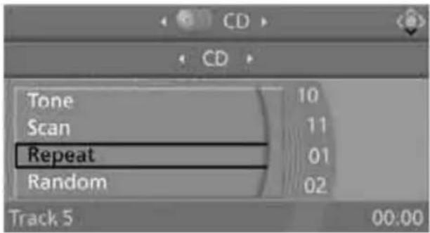 CD Tone 10 Scan 11 Repeat 01 Random 02 Track 5 00:00
