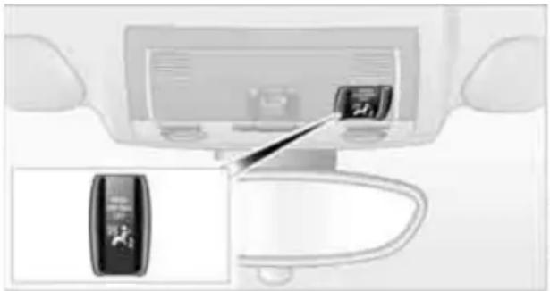 Diagram showing a car interior with a door panel and a connected device (no text or symbols visible)