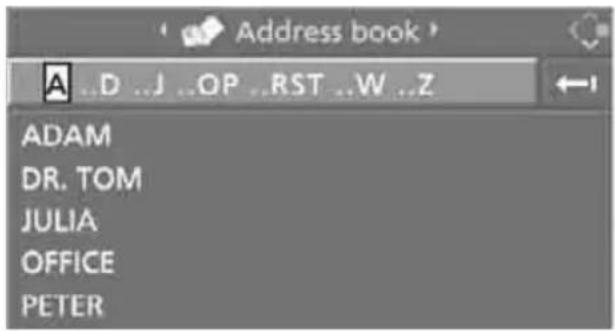 Address book A...D...J...OP...RST...W...Z ADAM DR. TOM JULIA OFFICE PETER