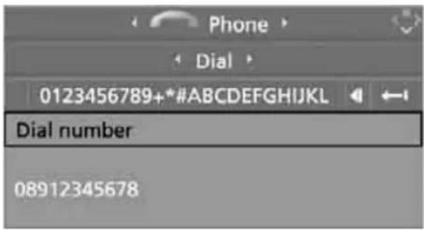 Phone Dial 0123456789+*#ABCDEFGHIJKL Dial number 08912345678