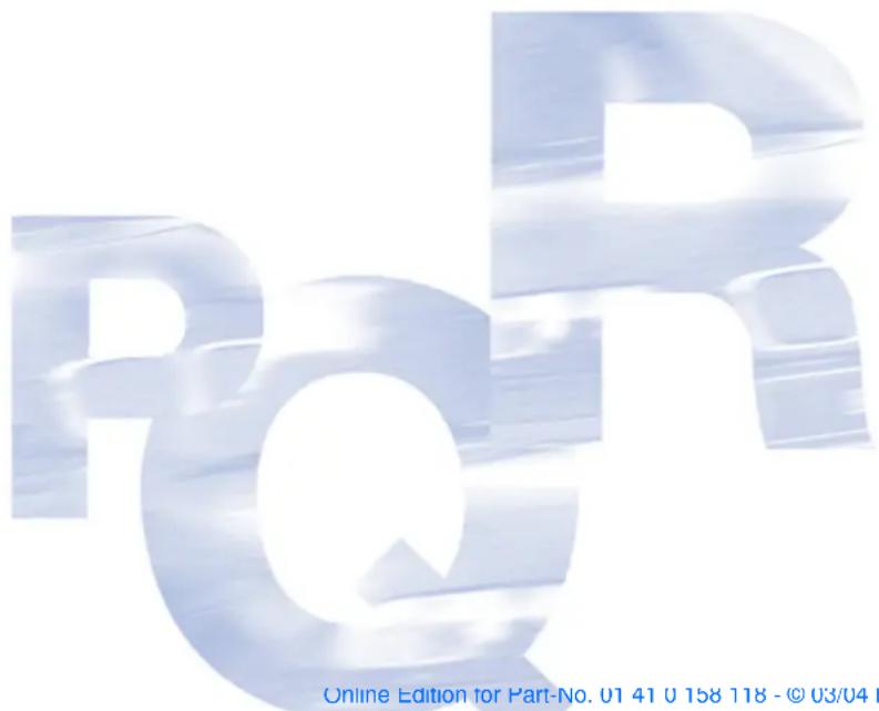 R Online Edition for Part-No. 01 41 0 158 118 - © 03/04 E