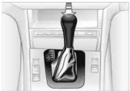 Interior view of a car gear shift lever system (no text or symbols visible)