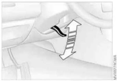 Diagram showing a car interior with an upward arrow and a wavy line, no readable text or symbols present.