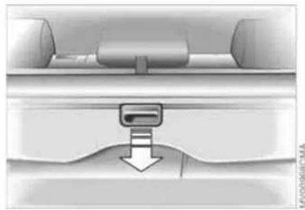 Diagram of a mechanical component with a downward arrow indicating force or direction (no text or symbols present)