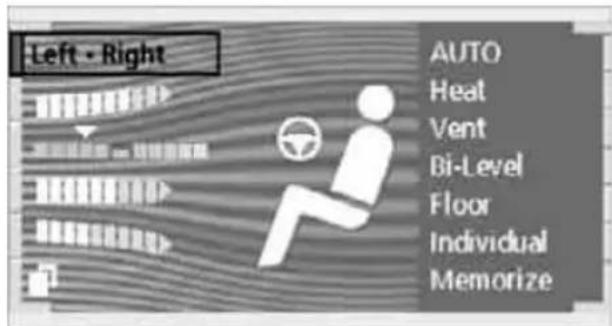 Left • Right AUTO Heat Vent Bi-Level Floor Individual Memorize