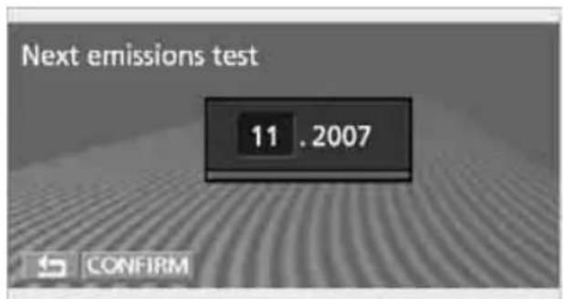 Next emissions test 11 . 2007 CONFIRM