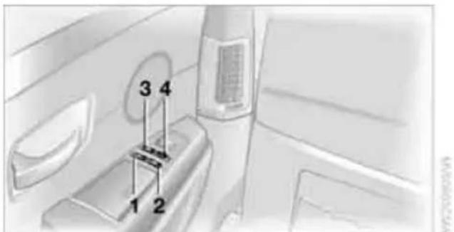 Diagram of a vehicle interior with numbered components, likely indicating parts of a fuel or air intake system.