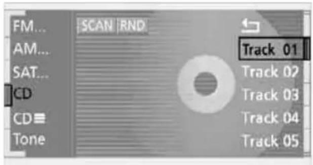FM... SCAN RND AM... Track 01 SAT... Track 02 CD Track 03 CD Track 04 Tone Track 05