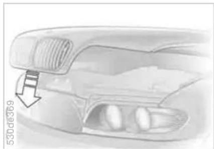 Diagram of a car's side profile showing a handle and vent, with no visible text or symbols