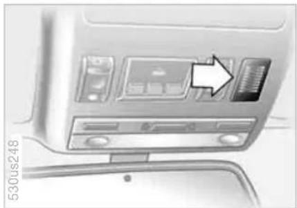 Interior view of a computer interface showing a USB port with an arrow pointing to it (no text or symbols visible)