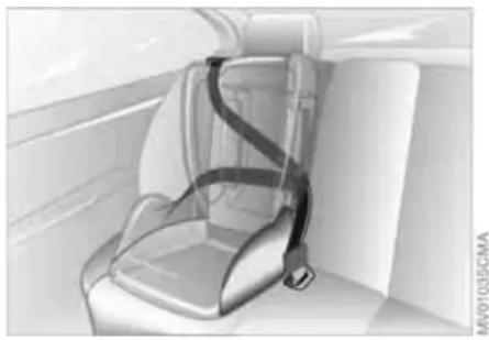 Interior view of a car seatbelt device (no text or symbols visible)