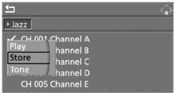 Jazz CH 001 Channel A Play Store Tone channel B channel C channel D CH 005 Channel E