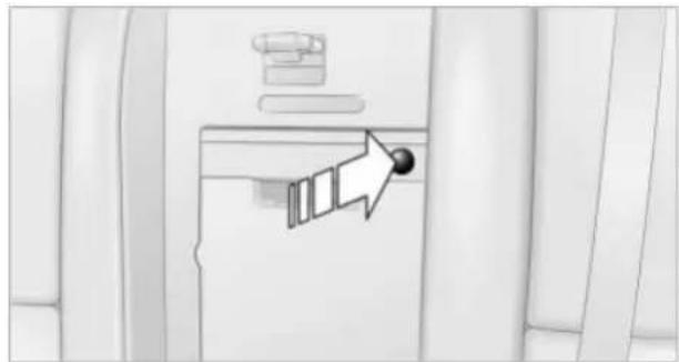 Simple line drawing of a door with a handle and car, no text or symbols present