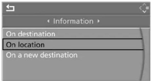 Information On destination On location On a new destination