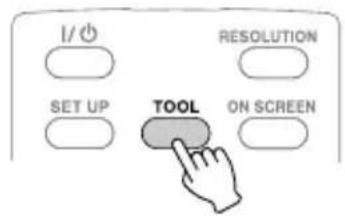I/ ⏻ RESOLUTION SET UP TOOL ON SCREEN
