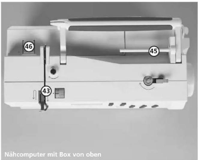 46 45 43 Nähcomputer mit Box von oben