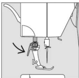 BERNINA Activa 240 - Befestigungshebel nach oben - 1