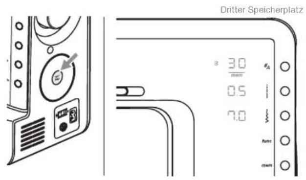 Dritter Speicherplatz 3.0 mm 0.5 7.0 func mm
