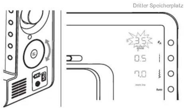 Dritter Speicherplatz 3.5 0.5 7.0 Tune