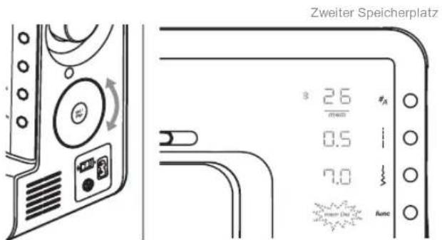 Zweiter Speicherplatz 3 2.6 #A #W00 0.5 i 7.0 func