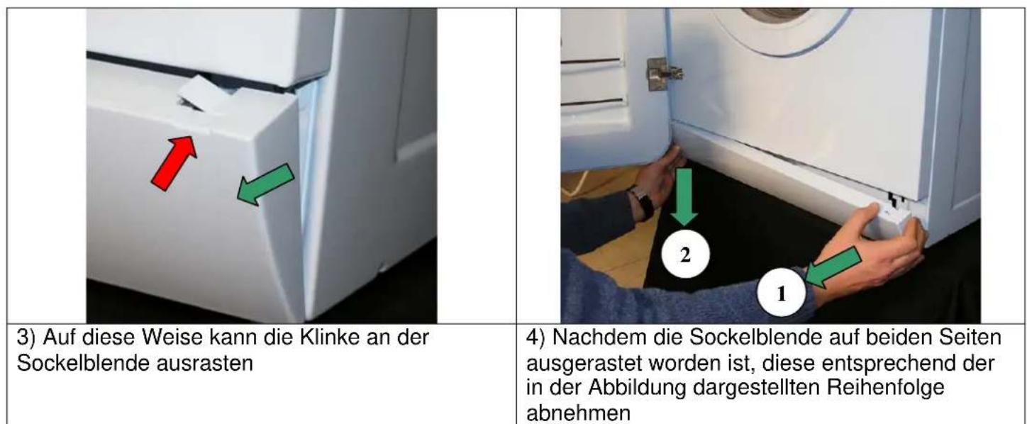 SMEG LBL14RO - Entfernen der Sockelblende - 2