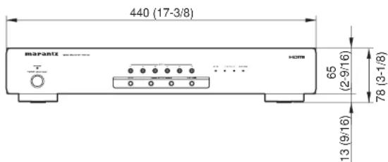 440 (17-3/8) MARANTZ HOM 65 (2-9/16) 78 (3-1/8) 13 (9/16)