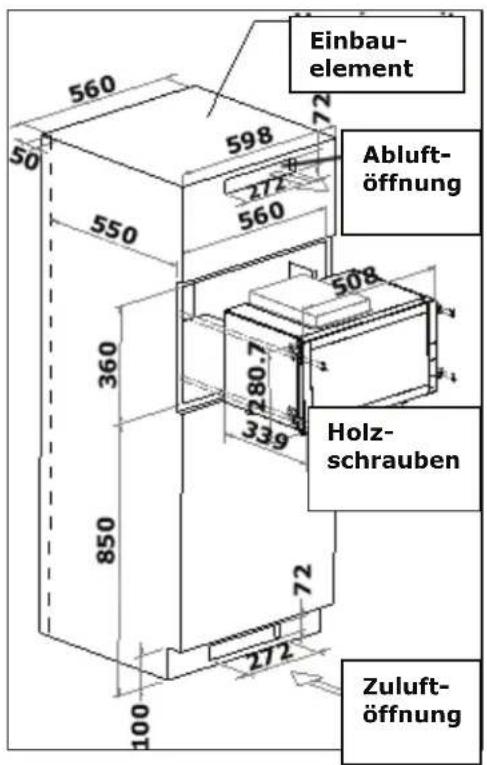 BAUMATIC BMC255SS - Einbau der Mikrowelle in die Einbauzeile - 3