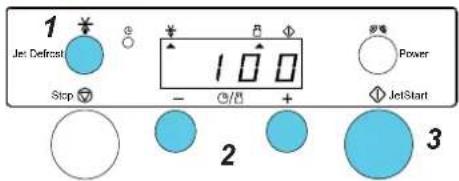 1 Jet Defrost Stop - 100 + 2 3 Power JetStart