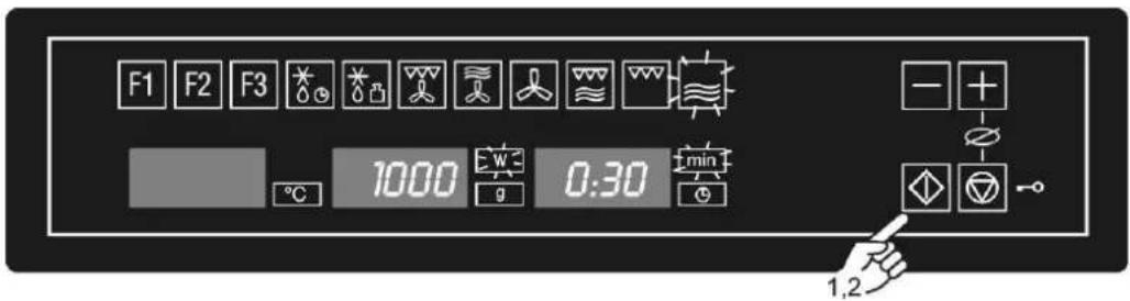 F1 F2 F3 1000 0:30 min °C - + Ø 1.2