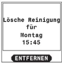 Lösche Reinigung für Montag 15:45 ENTFERNEN