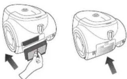 BEKO BKS 2422 - 2) Het hepa-filter reinigen: - 2