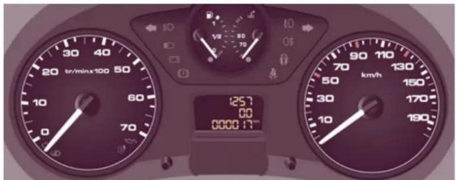 1/2 80 70 20 tr/min×100 50 10 60 0 70 125.7 00 0000 17mm 90 110 70 130 50 km/h 30 150 10 170 190