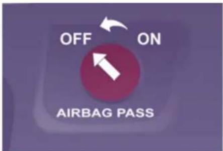 OFF ON AIRBAG PASS