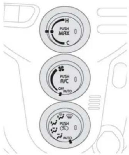 H PUSH MAX C PUSH R/C OFF AUTO PUSH AUTO