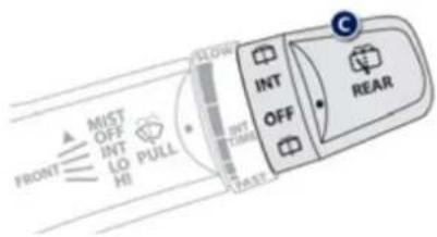 FRONT MIST OFF INT LO PULL HI SLOW INT OFF INT TIME FAST C REAR