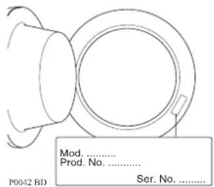 Mod. ...... Prod. No. ...... Ser. No. ...... P0042 BD