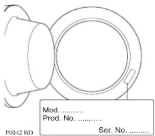Mod. ...... Prod. No. ...... Ser. No. ...... P0042 BD